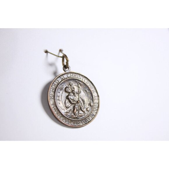 Early 1900s WWI religious lucky charm pendant, Mary our Mother Protect our boys - Picture 4 of 7